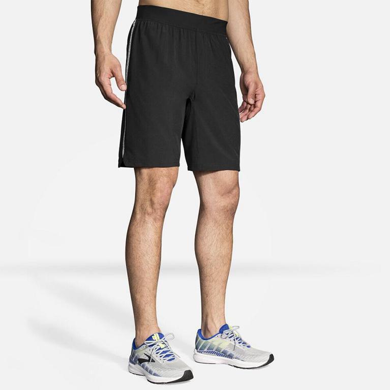 Brooks Equip 9 Running Shorts - Men's - Grey (79463-ZJFX)